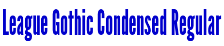 League Gothic Condensed Regular font